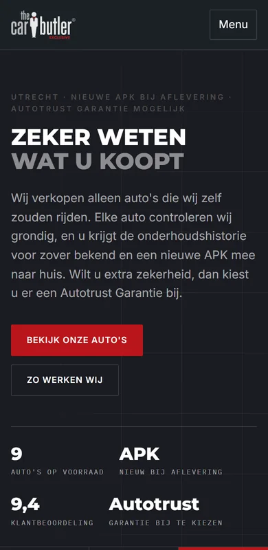 The Car Butler op een telefoon